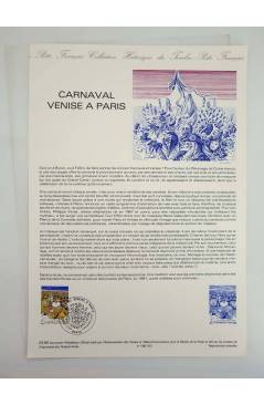 Cubierta de COLLECTION HISTORIQUE DE TIMBRE 31472. CARNAVAL VENISE A PARIS (No Acreditado) Poste Français 1986