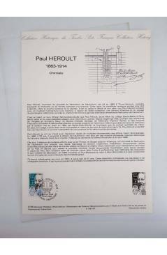 Cubierta de COLLECTION HISTORIQUE DE TIMBRE 31594. PAUL HEROULT 1863-1914 (No Acreditado) Poste Français 1986