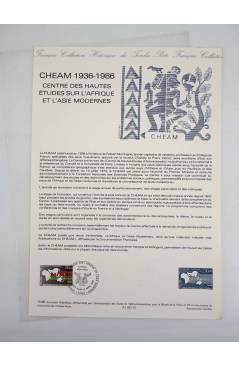 Cubierta de COLLECTION HISTORIQUE DE TIMBRE 15-86. CHEAM 1936-1986 (No Acreditado) Poste Français 1986
