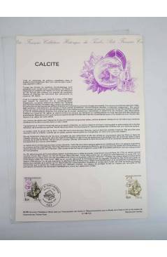 Cubierta de COLLECTION HISTORIQUE DE TIMBRE 32-86. MINERAUX: CALCITE (No Acreditado) Poste Français 1986