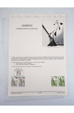 Cubierta de COLLECTION HISTORIQUE DE TIMBRE UO-86. UNESCO (No Acreditado) Poste Français 1986