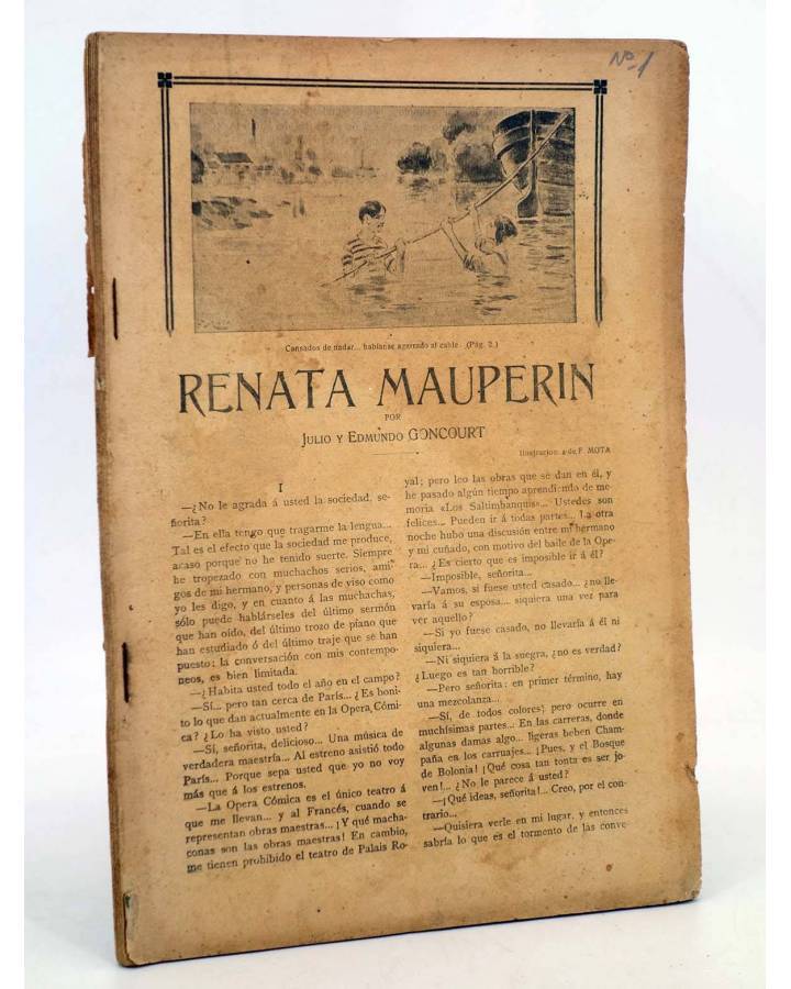 Cubierta de LA NOVELA ILUSTRADA II ÉPOCA 1. RENATA MAUPERIN (Julio Y Edmundo Goncourt) La Novela Ilustrada 1920