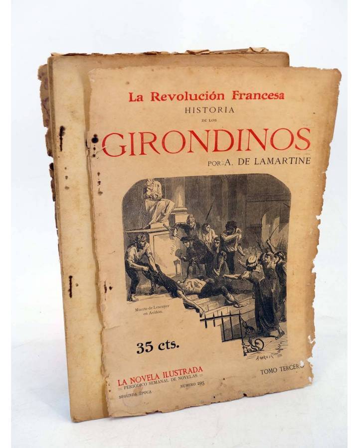 Cubierta de LA NOVELA ILUSTRADA II ÉPOCA 225. HISTORIA DE LOS GIRONDINOS TOMO TERCERO (A. De Lamartine) La Novela Ilustr