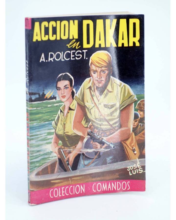 Cubierta de COLECCIÓN COMANDOS 177. ACCIÓN EN DAKAR (A. Rolcest) Valenciana 1950