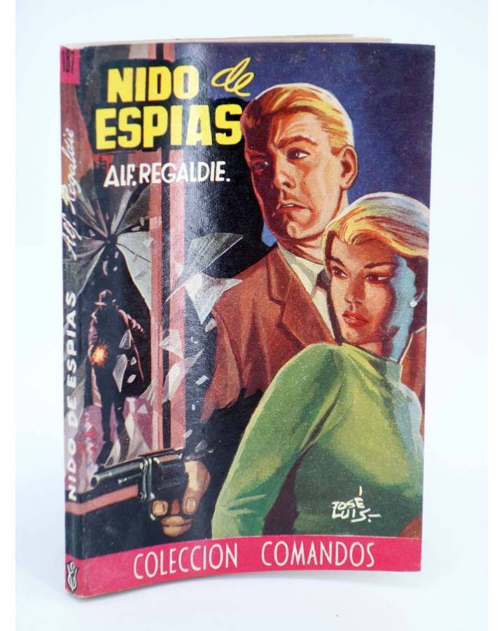 Cubierta de COLECCIÓN COMANDOS 187. NIDO DE ESPÍAS (Alf Regardie) Valenciana 1950