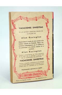 Contracubierta de COLECCIÓN COMANDOS 206. EL CASO HURACÁN (Alan Kesington) Valenciana 1950