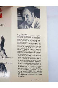 Contracubierta de TA 51. DESDE LA COLA DEL DRAGÓN. CHILE Y ESPAÑA 1973-1977 (Jorge Edwards) Dopesa 1977