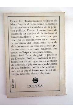 Contracubierta de LIBROS MOSQUITO 2. DICCIONARIO DEL COMUNISMO (Jordi Solé Tura) Dopesa 1977