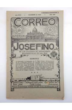 Cubierta de REVISTA CORREO INTERIOR JOSEFINO 322. COLEGIOS DE SAN JOSÉ. DICIEMBRE (Mosen Sol) Colegio de San José 1923