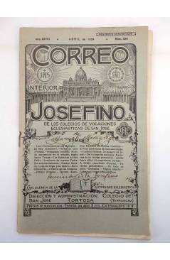 Cubierta de REVISTA CORREO INTERIOR JOSEFINO 326. COLEGIOS DE SAN JOSÉ. ABRIL (Mosen Sol) Colegio de San José 1924