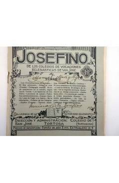 Contracubierta de REVISTA CORREO INTERIOR JOSEFINO 326. COLEGIOS DE SAN JOSÉ. ABRIL (Mosen Sol) Colegio de San José 1924