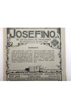 Contracubierta de REVISTA CORREO INTERIOR JOSEFINO 327. COLEGIOS DE SAN JOSÉ. MAYO (Mosen Sol) Colegio de San José 1924