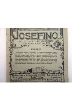 Contracubierta de REVISTA CORREO INTERIOR JOSEFINO 328. COLEGIOS DE SAN JOSÉ. JUNIO (Mosen Sol) Colegio de San José 1924