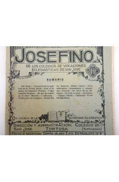Contracubierta de REVISTA CORREO INTERIOR JOSEFINO 335. COLEGIOS DE SAN JOSÉ. ENERO (Mosen Sol) Colegio de San José 1925
