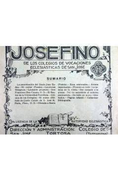 Contracubierta de REVISTA CORREO INTERIOR JOSEFINO 339. COLEGIOS DE SAN JOSÉ. MAYO (Mosen Sol) Colegio de San José 1925