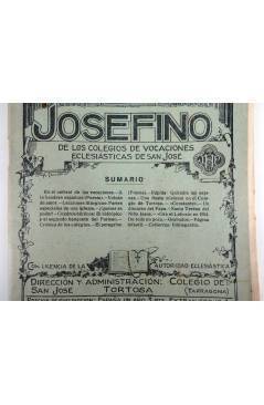 Contracubierta de REVISTA CORREO INTERIOR JOSEFINO 340. COLEGIOS DE SAN JOSÉ. JUNIO (Mosen Sol) Colegio de San José 1925