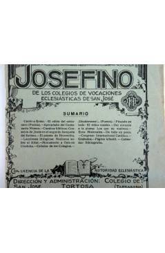 Contracubierta de REVISTA CORREO INTERIOR JOSEFINO 343. COLEGIOS DE SAN JOSÉ. SEPTIEMBRE (Mosen Sol) Colegio de San José