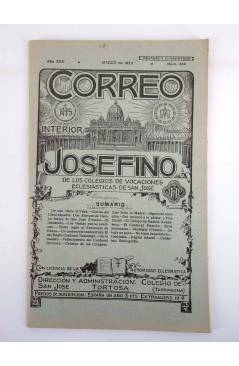 Cubierta de REVISTA CORREO INTERIOR JOSEFINO 349. COLEGIOS DE SAN JOSÉ. MARZO (Mosen Sol) Colegio de San José 1926