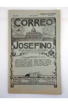 Cubierta de REVISTA CORREO INTERIOR JOSEFINO 351. COLEGIOS DE SAN JOSÉ. MAYO (Mosen Sol) Colegio de San José 1926