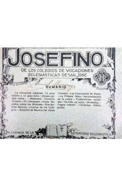Contracubierta de REVISTA CORREO INTERIOR JOSEFINO 354. COLEGIOS DE SAN JOSÉ. AGOSTO (Mosen Sol) Colegio de San José 192