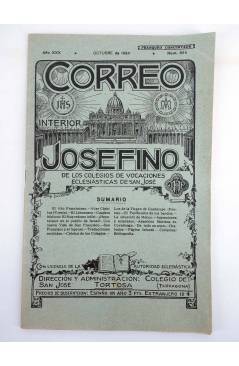 Cubierta de REVISTA CORREO INTERIOR JOSEFINO 356. COLEGIOS DE SAN JOSÉ. OCTUBRE (Mosen Sol) Colegio de San José 1926