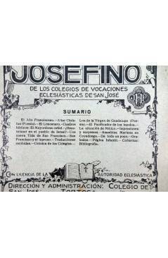 Contracubierta de REVISTA CORREO INTERIOR JOSEFINO 356. COLEGIOS DE SAN JOSÉ. OCTUBRE (Mosen Sol) Colegio de San José 19