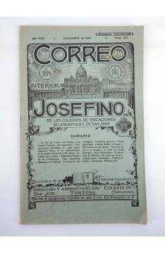 Cubierta de REVISTA CORREO INTERIOR JOSEFINO 357. COLEGIOS DE SAN JOSÉ. NOVIEMBRE (Mosen Sol) Colegio de San José 1926
