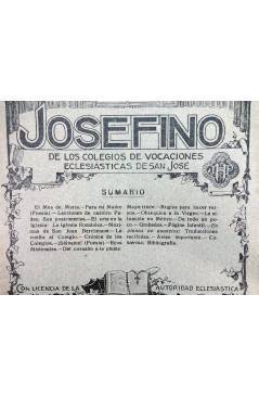Contracubierta de REVISTA CORREO INTERIOR JOSEFINO 363. COLEGIOS DE SAN JOSÉ. MAYO (Mosen Sol) Colegio de San José 1927