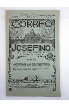 Cubierta de REVISTA CORREO INTERIOR JOSEFINO 365. COLEGIOS DE SAN JOSÉ. JULIO (Mosen Sol) Colegio de San José 1927