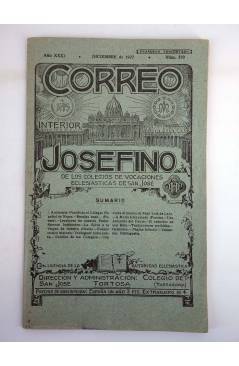 Cubierta de REVISTA CORREO INTERIOR JOSEFINO 370. COLEGIOS DE SAN JOSÉ. DICIEMBRE (Mosen Sol) Colegio de San José 1927