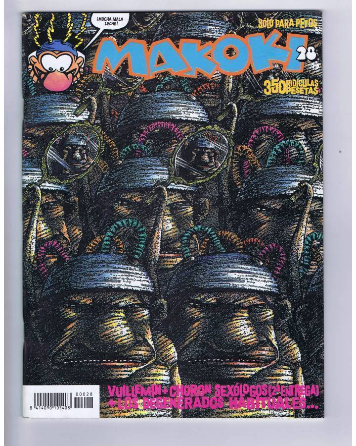 Cubierta de MAKOKI SEGUNDA ÉPOCA 28. SÓLO PARA PETOS + PSICOMOKO (Vvaa) Makoki 1989