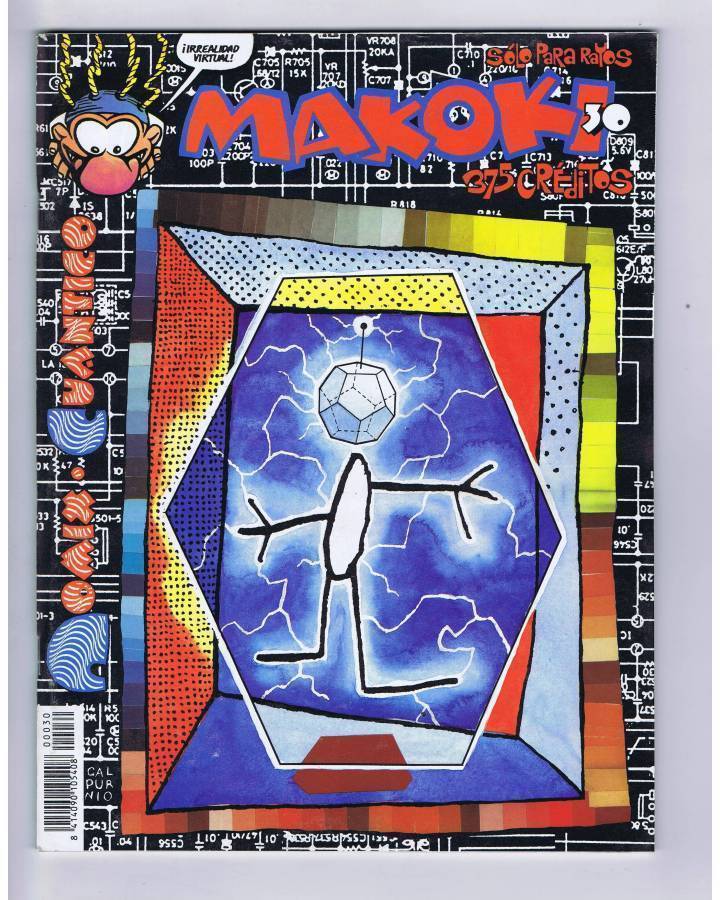 Cubierta de MAKOKI SEGUNDA ÉPOCA 30. SÓLO PARA RAYOS + PSICOMOKO (Vvaa) Makoki 1989