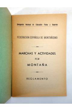 Muestra 1 de FEDERACIÓN ESPAÑOLA DE MONTAÑISMO FEM. MARCHAS Y ACTIVIDADES POR MONTAÑA. REGLAMENTO 1966 (Vvaa) 1966