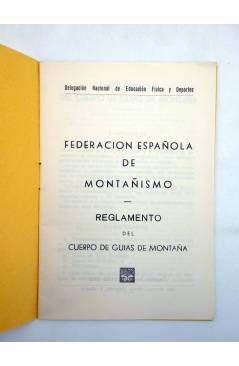 Muestra 1 de FEDERACIÓN ESPAÑOLA DE MONTAÑISMO FEM. REGLAMENTO DEL CUERPO DE GUÍAS DE MONTAÑA 1968 (Vvaa) 1968