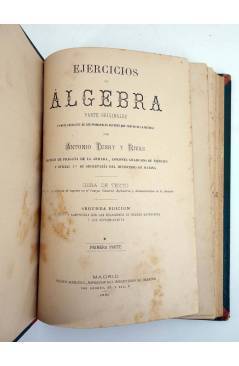Contracubierta de EJERCICIOS DE ÁLGEBRA. PRIMERA PARTE (Antonio Terry Y Rivas) Ministerio de Marina 1881