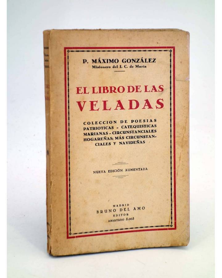 Cubierta de EL LIBRO DE LAS VELADAS. POESÍA (P. Máximo González) Bruno del Amo s/f