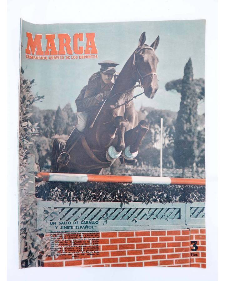 Cubierta de MARCA SEMANARIO GRÁFICO DE LOS DEPORTES 442. HIPICA EQUITACIÓN CARRERAS DE CABALLOS (Vvaa) Marca 1951