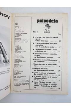 Muestra 1 de REVISTA PSICODEIA PSICOLOGÍA DE HOY 63. LA DROGA LSD ENTRE LA JUVENTUD ESPAÑOLA (Vvaa) Inapp 1974