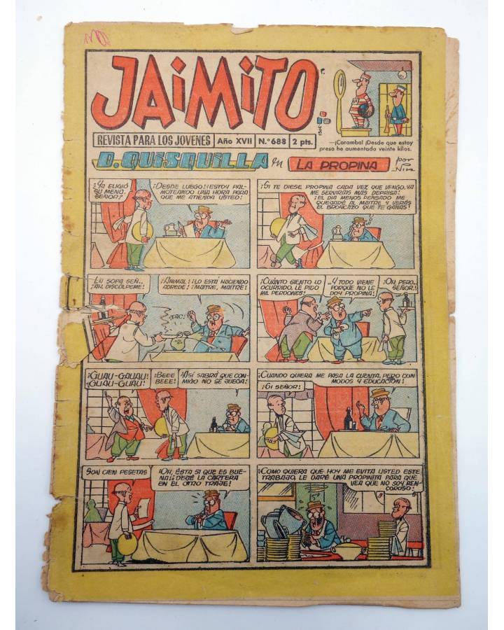 Cubierta de JAIMITO REVISTA JUVENIL 688 (Vvaa) Valenciana 1962