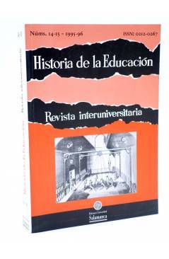 Cubierta de HISTORIA DE LA EDUCACIÓN REVISTA INTERUNIVERSITARIA 14 15 (Vvaa) Universidad de Salamanca 1996
