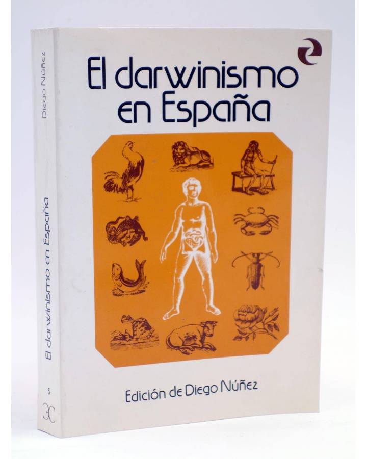 Cubierta de EL DARWINISMO EN ESPAÑA. EDICIÓN DE DIEGO NÚÑEZ (Vvaa) Castalia 1977