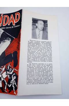 Contracubierta de RIVALIDAD. NOVELA SOBRE TIERRAS DE CUENCA (Manuel Real Alarcón) Autoedición 1977