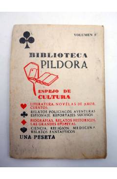 Contracubierta de BIBLIOTECA PÍLDORA 5. LUÍS CANDELAS (R. Morán) SAEGE 1950