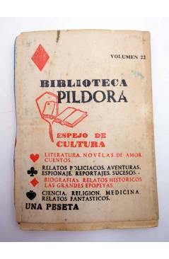 Contracubierta de BIBLIOTECA PÍLDORA 22. EUGENIA DE MONTIJO (R. Morán) SAEGE 1950