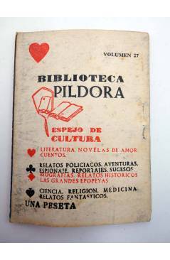 Contracubierta de BIBLIOTECA PÍLDORA 27. LA POMPADOUR FAVORITA DE LUIS XV (Elena Clemens) SAEGE 1950