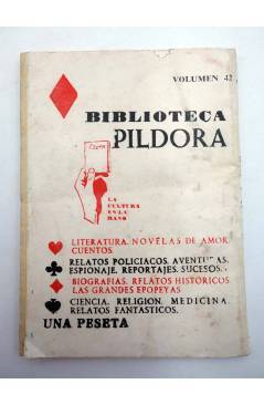 Contracubierta de BIBLIOTECA PÍLDORA 42. EL ENIGMÁTICO CHAMACO. TAUROMAQUIA (Lavi) SAEGE 1950