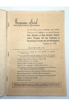 Contracubierta de FOLLETO PROGRAMA OFICIAL FIESTAS PATRONALES VILLANUEVA DE CASTELLÓN (Vvaa) Ayto. de Villanueva de Cast