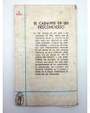 Contracubierta de HECHOS Y FIGURAS 36. EL CADÁVER DE UN DESCONOCIDO MEMORIAS ÍNTIMAS DE UN GANSTER (Nicolás Barquet) Esp