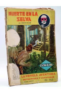 Cubierta de LA NOVELA AVENTURA DETECTIVES Y AVENTURAS 16. SEXTON BLAKE MUERTE EN LA SELVA (Groyn Evans) Hymsa 1934