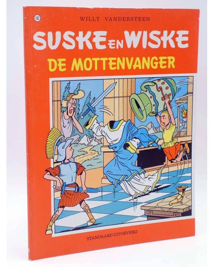 Cubierta de SUSKE EN WISKE 142. DE MOTTENWANGER (Willy Vandersteen) Standaard Uitgeverij 1996. LÍNEA CLARA. EN BELGA